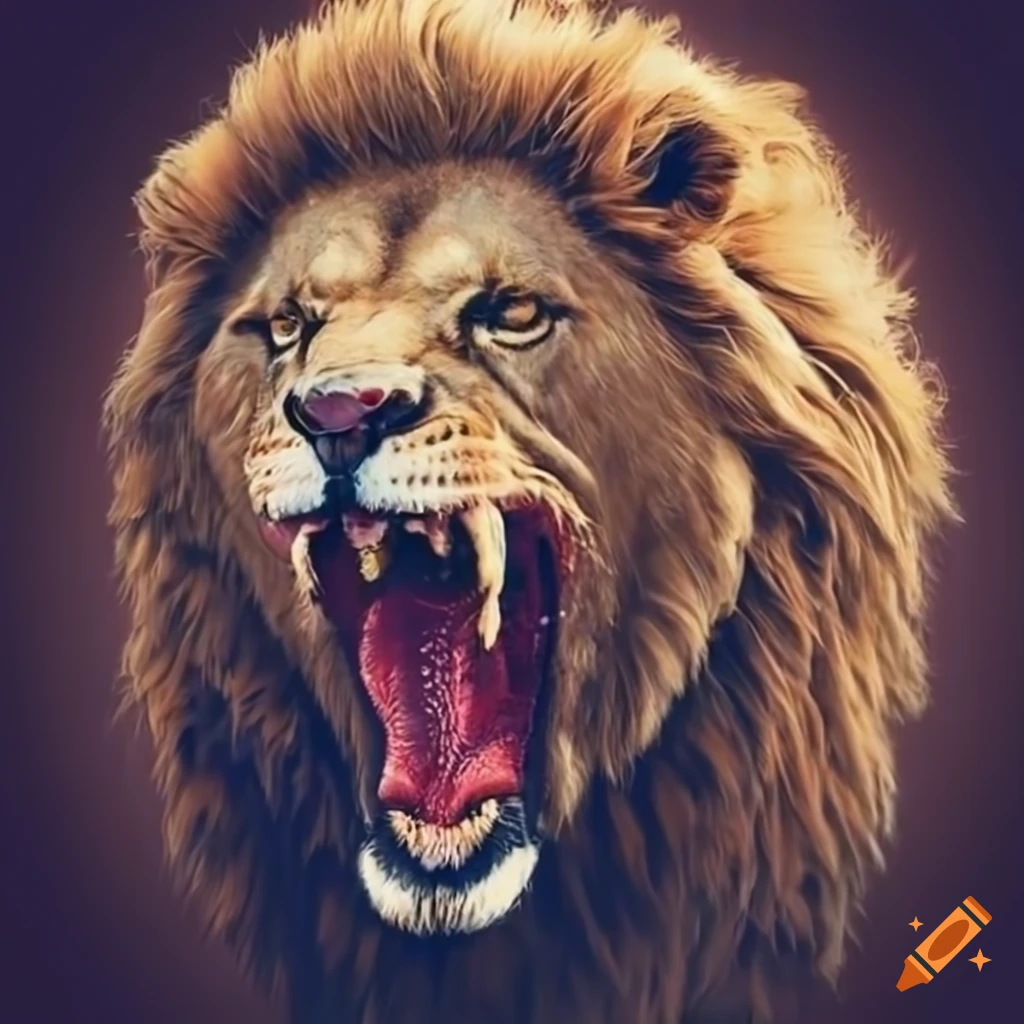 lion roar face
