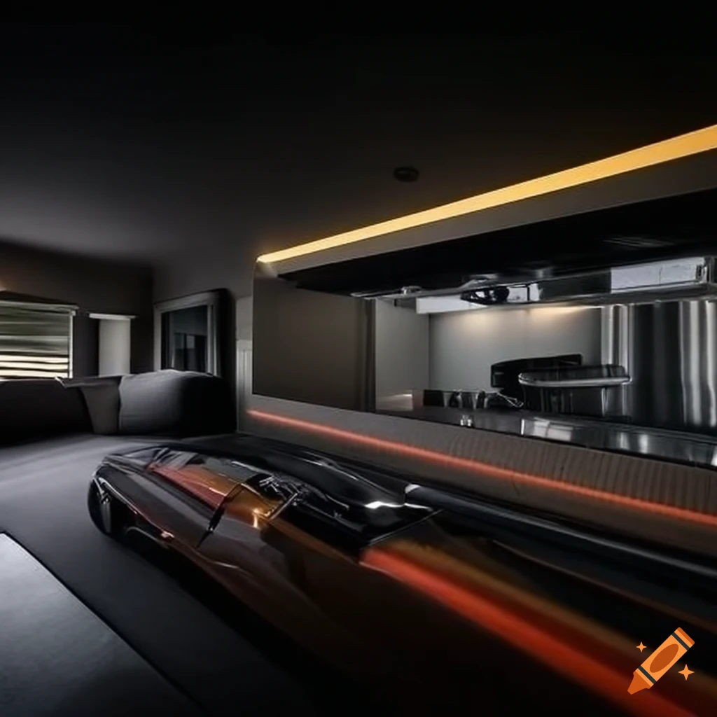 Picture of Modern and luxurious penthouse with motorsport-inspired design on Craiyon