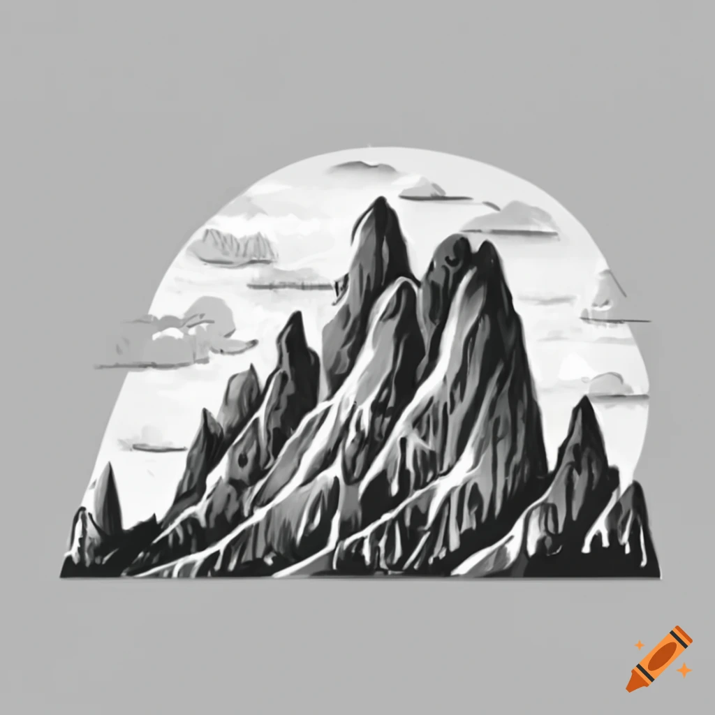 1,752 Mountain Sun Line Drawing Black White Stock Vectors and Vector Art |  Shutterstock