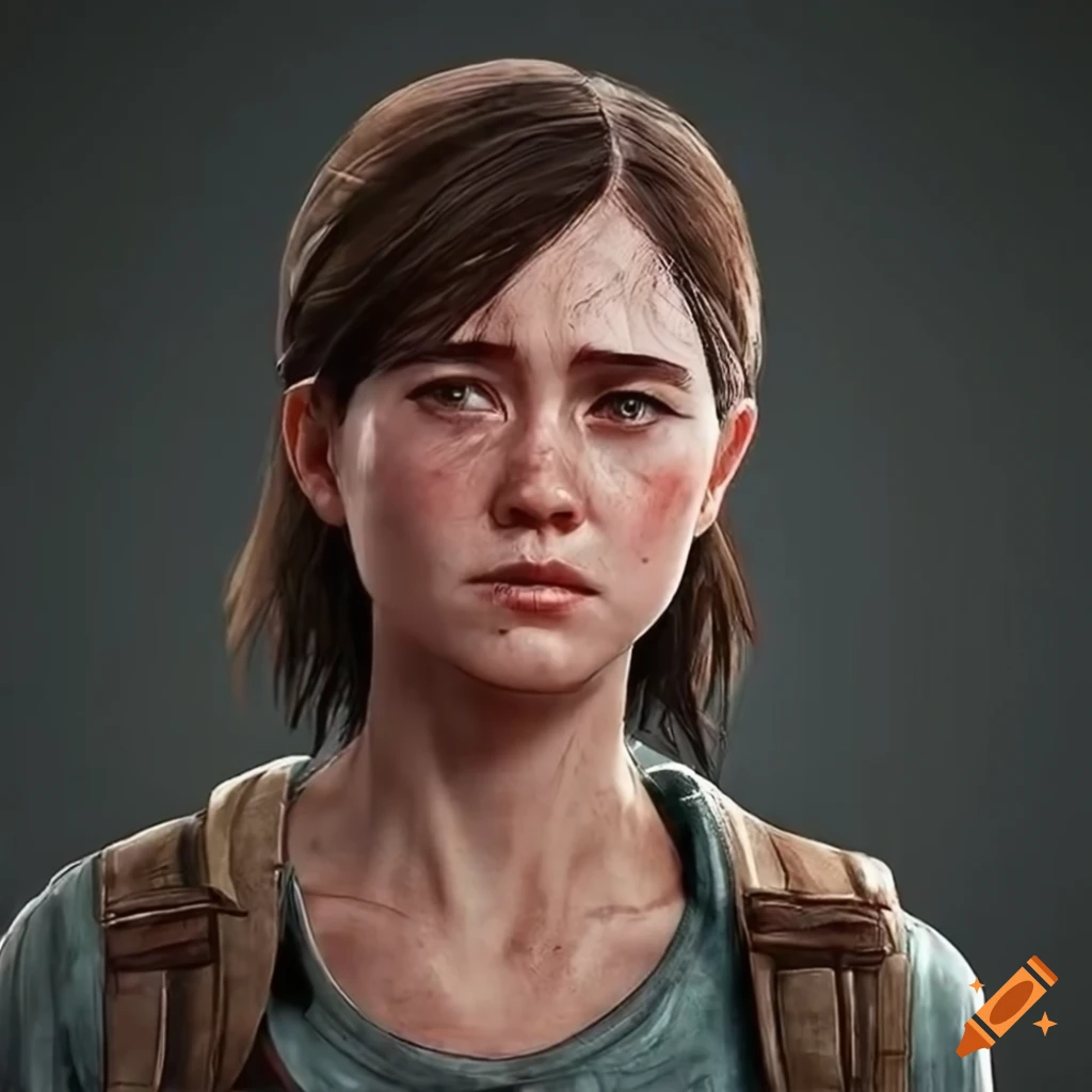 Ellie Williams From The Last Of Us Posing For A Magazine
