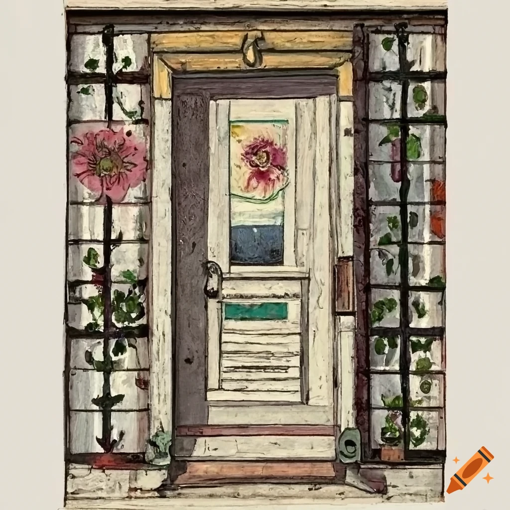 colorful florist shop with rustic entrance