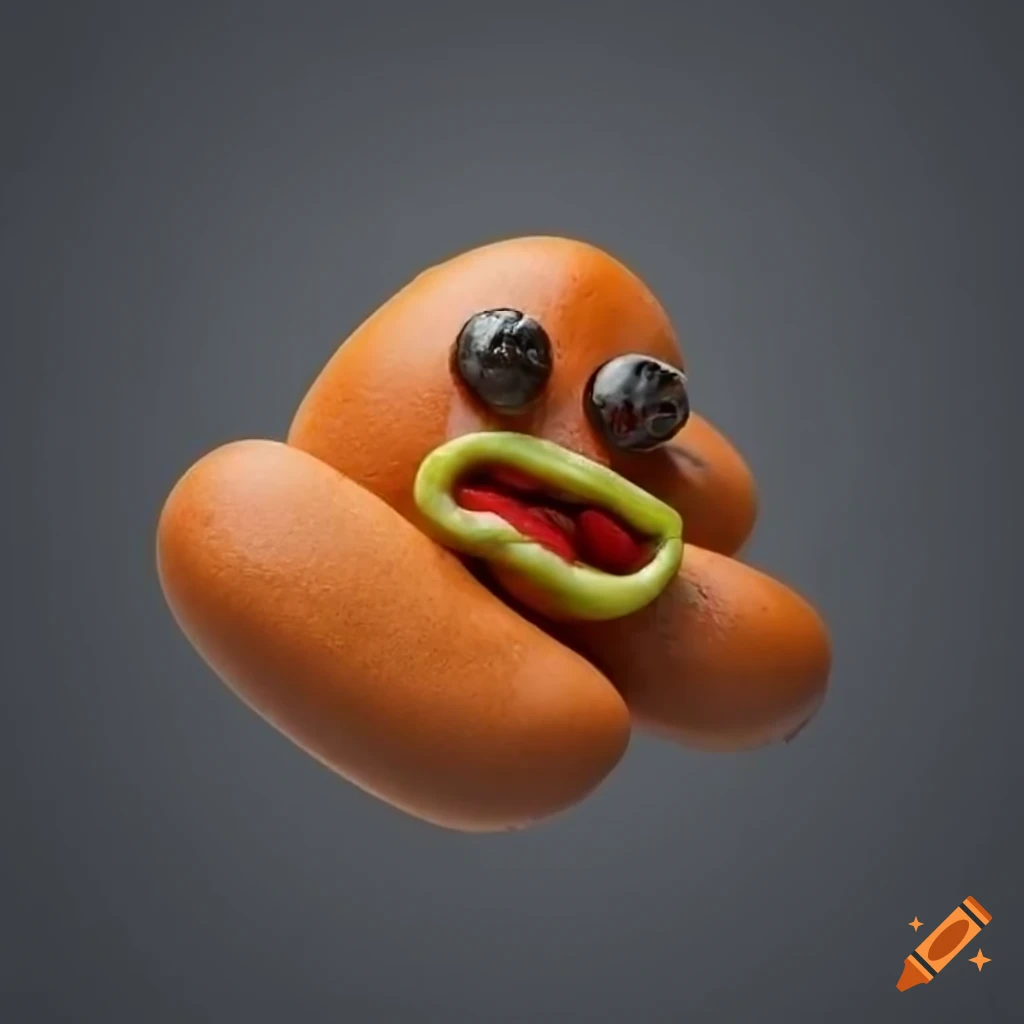 Artwork Of A Ghost Made Of Hot Dogs