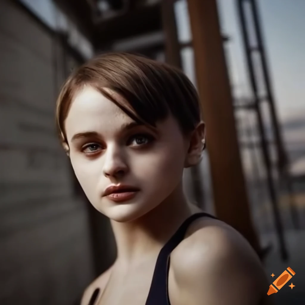 Joey King Posing Near A Power Substation write-a-song