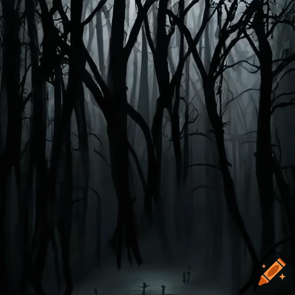 vertical Halloween forest background