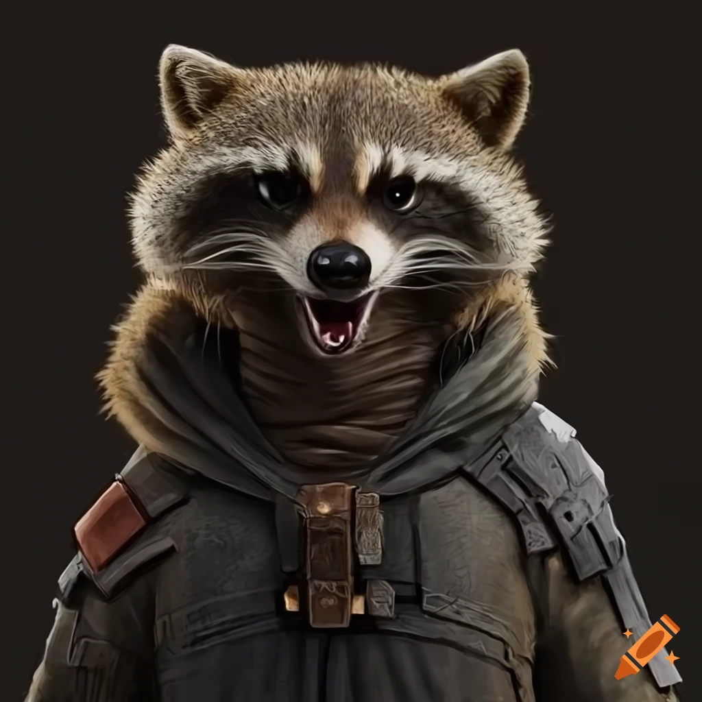 image of a raccoon in a military uniform