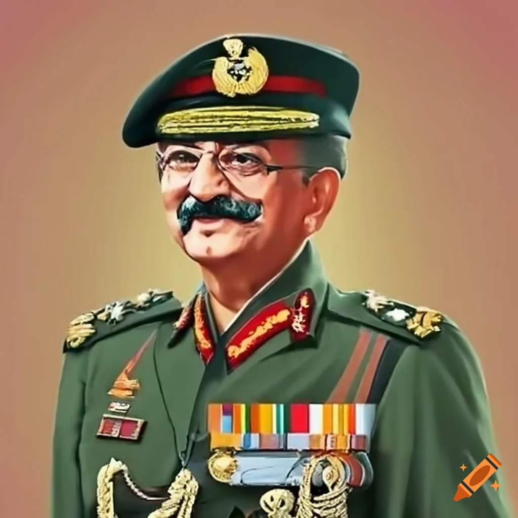 Portrait of army chief asim munir