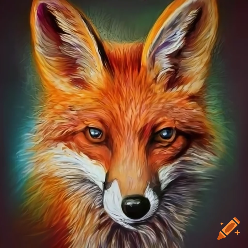drawing of a fox
