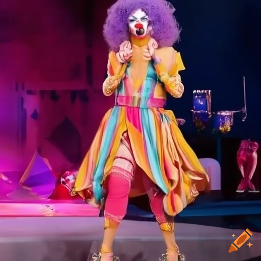 fierce Drag Queen on a Circus-themed runway