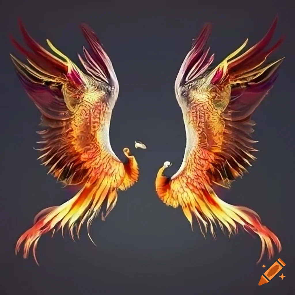 Image of two phoenixes on Craiyon