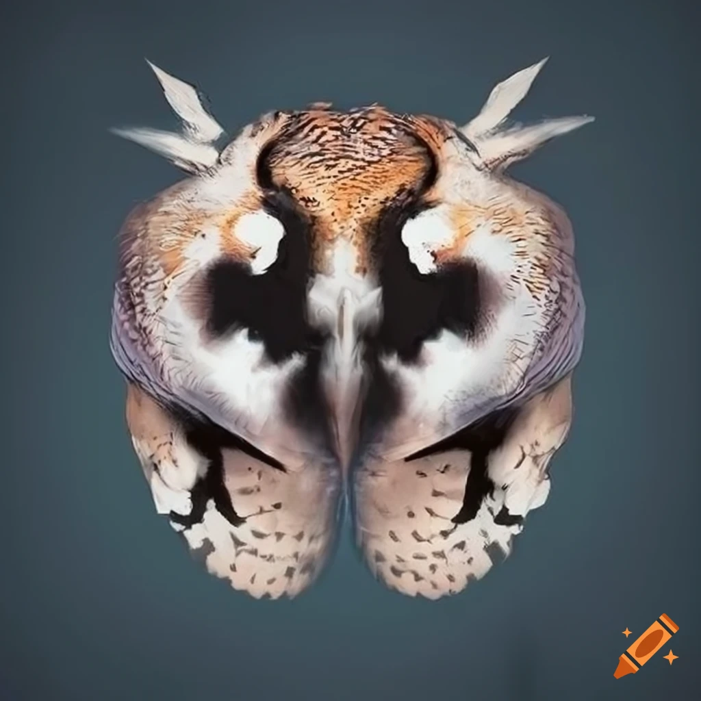 Abstract artwork of an owl on Craiyon