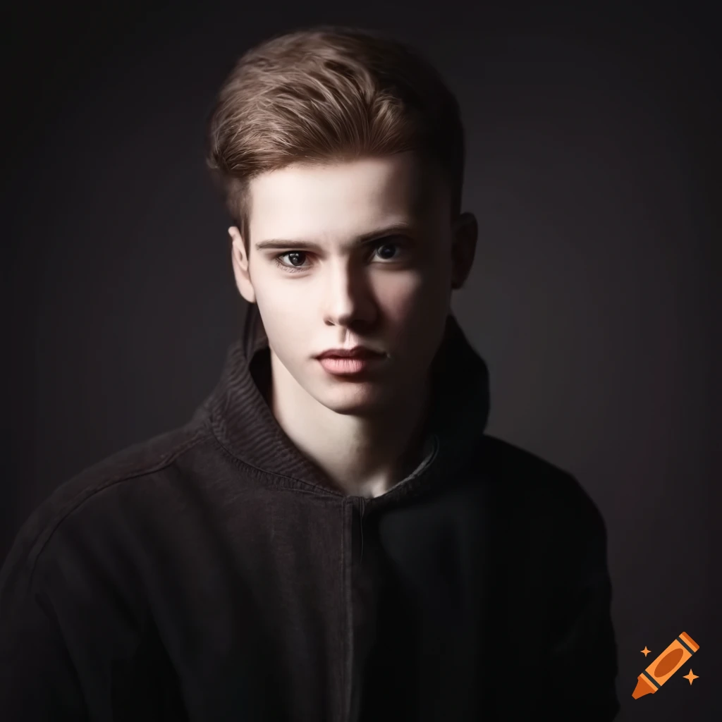 realistic portrait of a young man