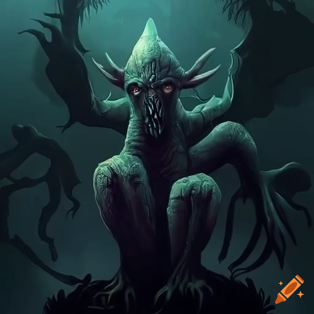 Nightmarish creature inspired by lovecraft