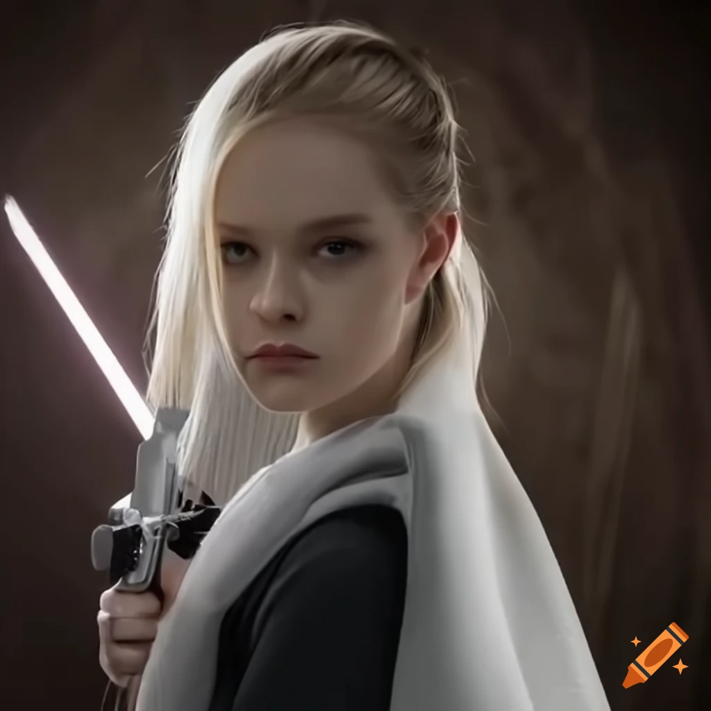 illustration-d-une-elfe-blonde-tenant-un-sabre-laser-on-craiyon