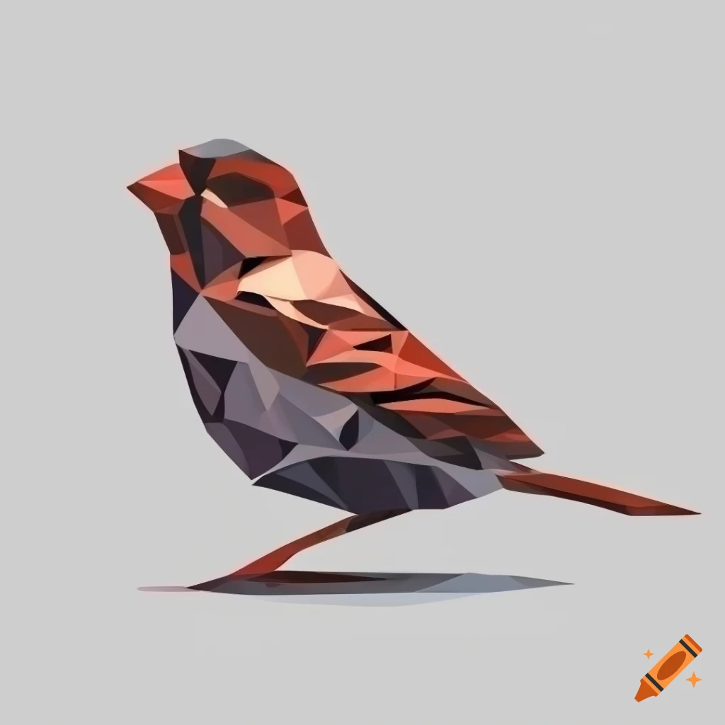 Line art sparrow bird logo design minimalist Vector Image