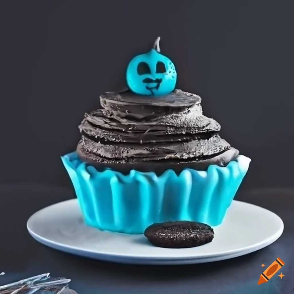 Blue Halloween Cookies And Cream Pie With A Black Crust 9012