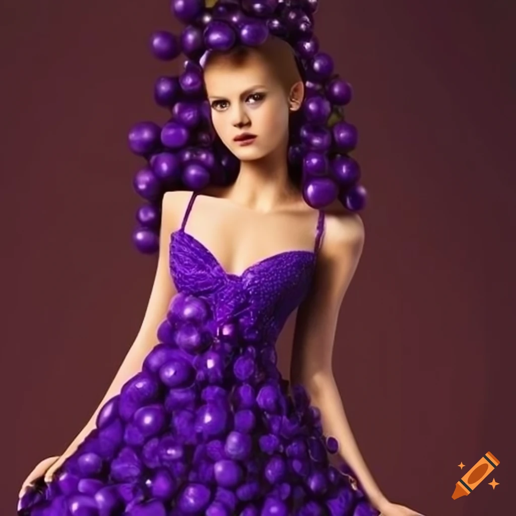 dress made of grapes