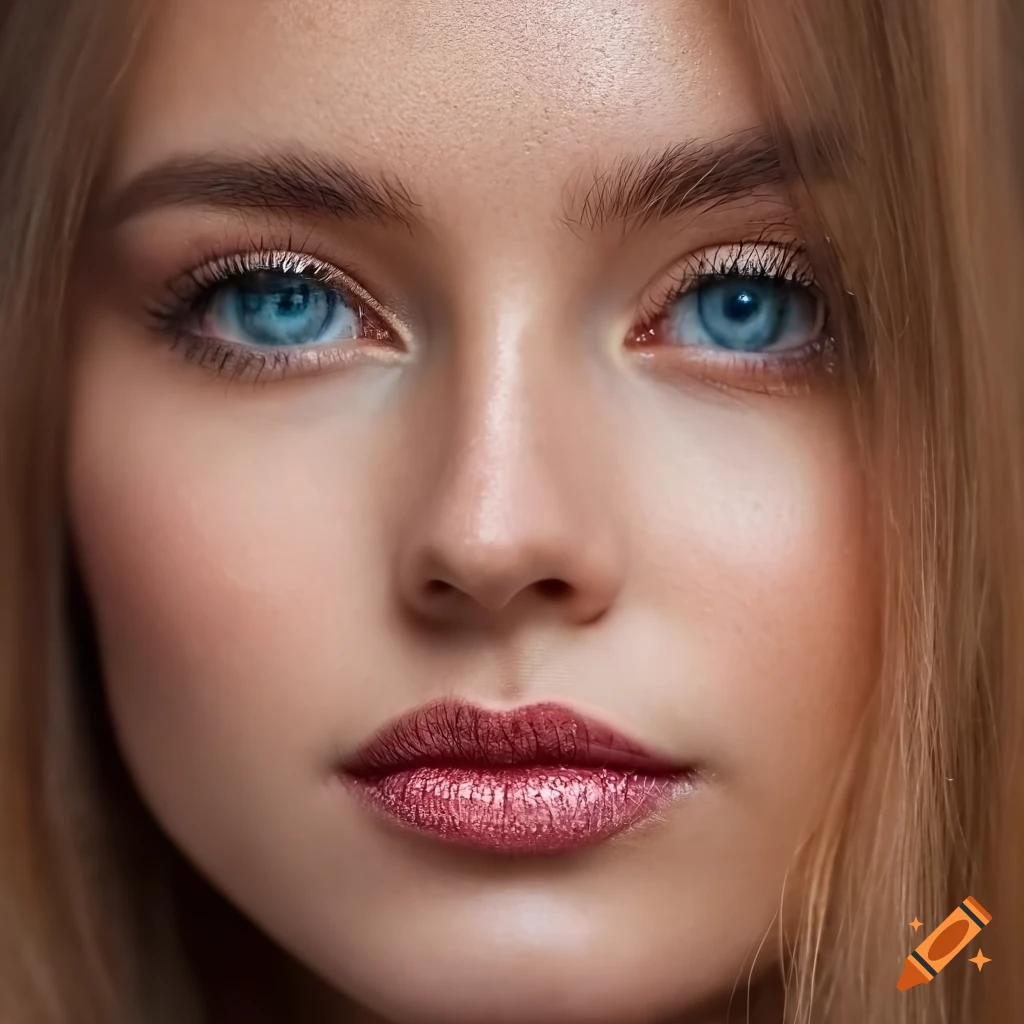 close up portrait of a beautiful Russian girl