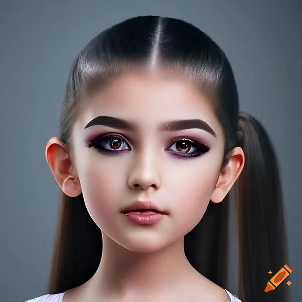 Portrait children girl ,accurate eyes accurate face adorable big