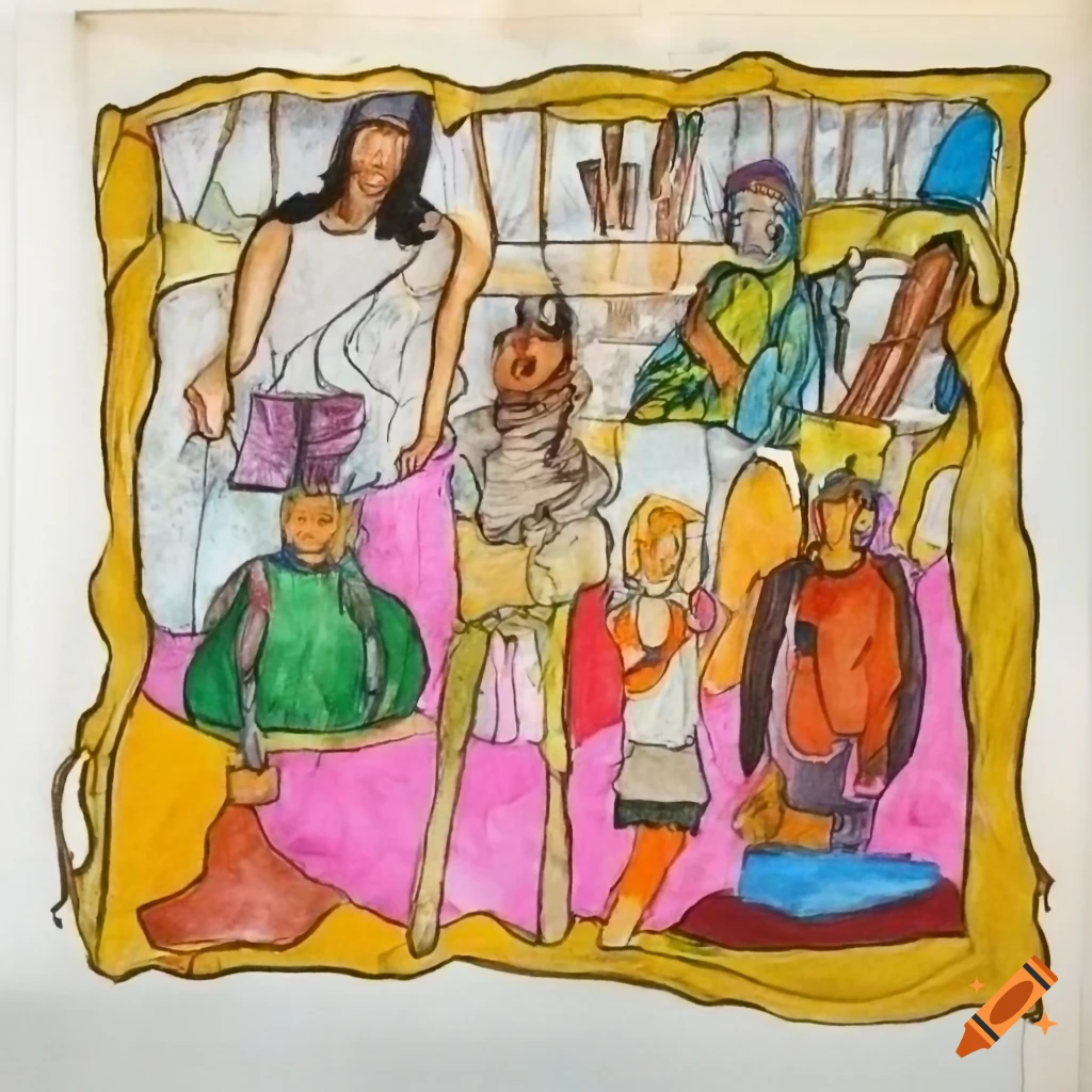 Artwork depicting the role of literature in communitybuilding on Craiyon