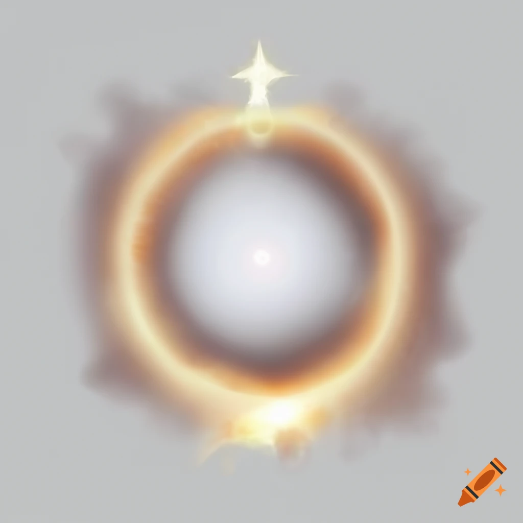 angel halo on white