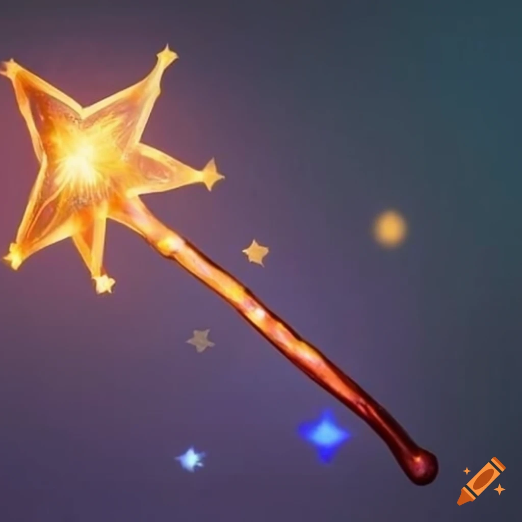 image of a glowing fairy wand with an orange star