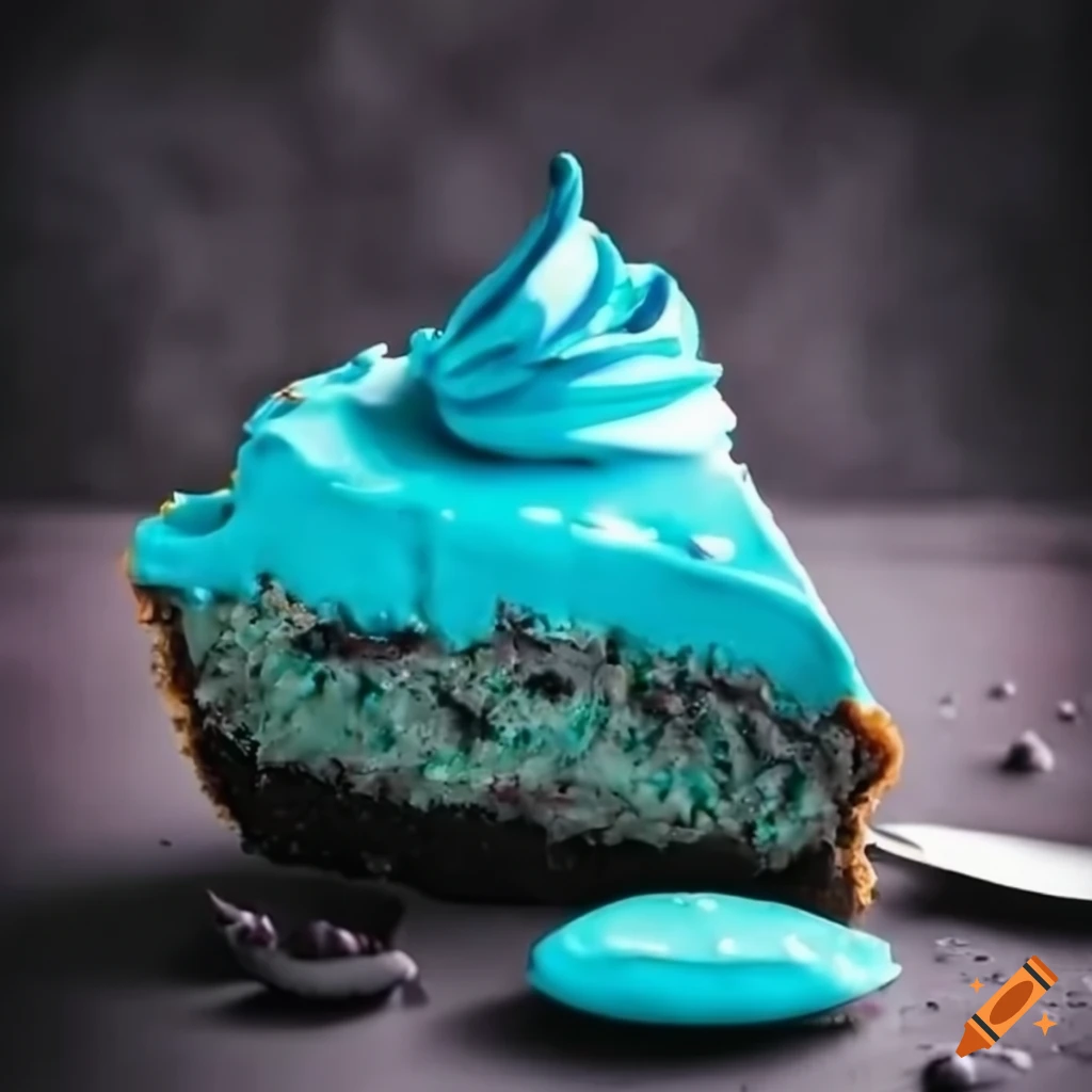 Blue Halloween Cookies And Cream Pie With Black Crust On Craiyon 1454