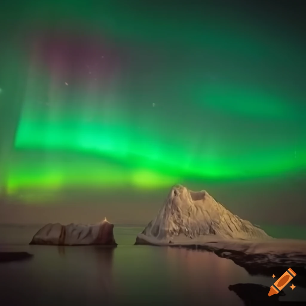 Northern Lights Above The North Pole On Craiyon
