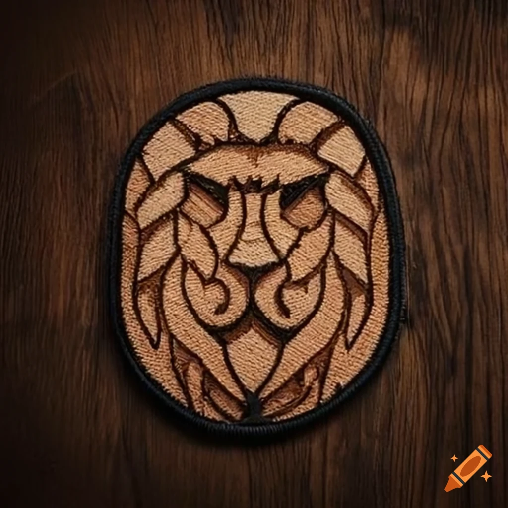 logo design patch with stave carving