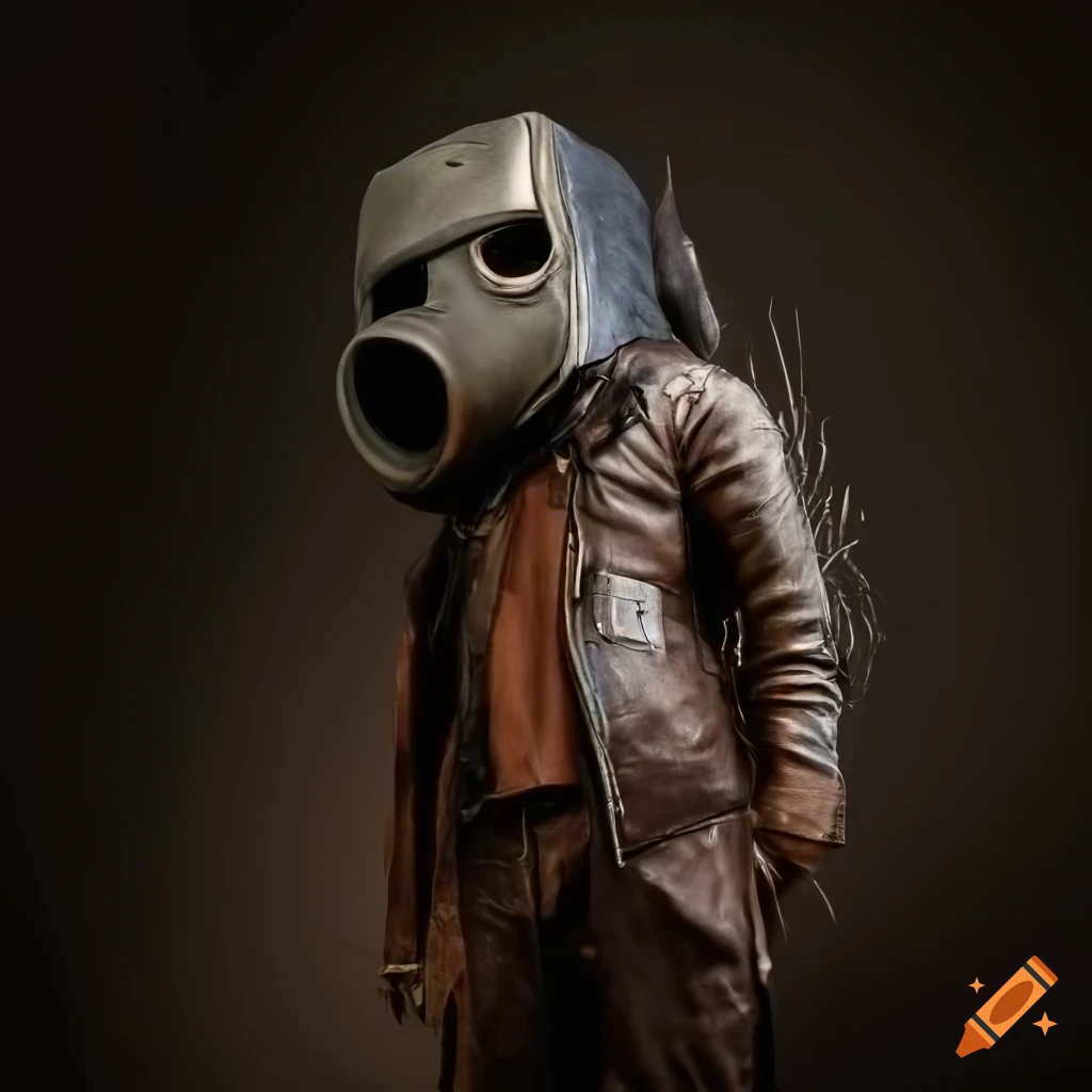 Artistic representation of a humanoid porcupine in a leather jacket and