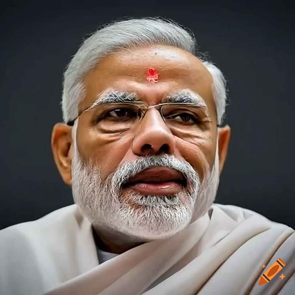 Portrait Of Narendra Modi In Tamil Nadu Clothing On Craiyon