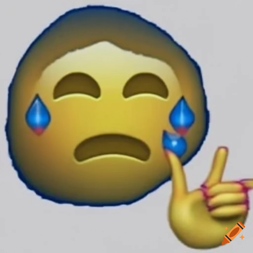 cursed hand emoji, scary and funny smiley face.