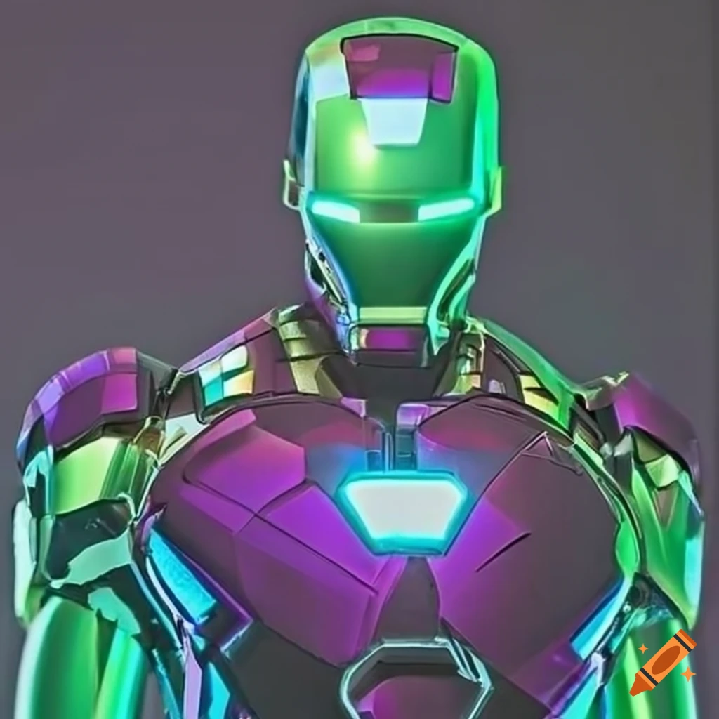 futuristic Ironman and Joker artwork
