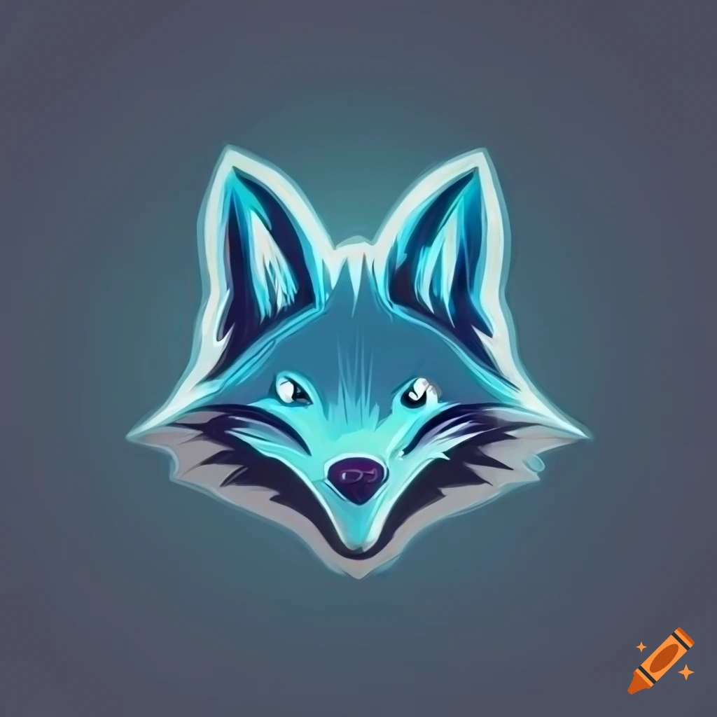 gaming logo featuring a blue fox