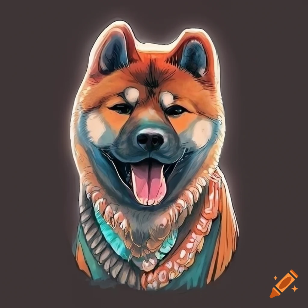 Custom Japanese Akita Canvas Wall Art