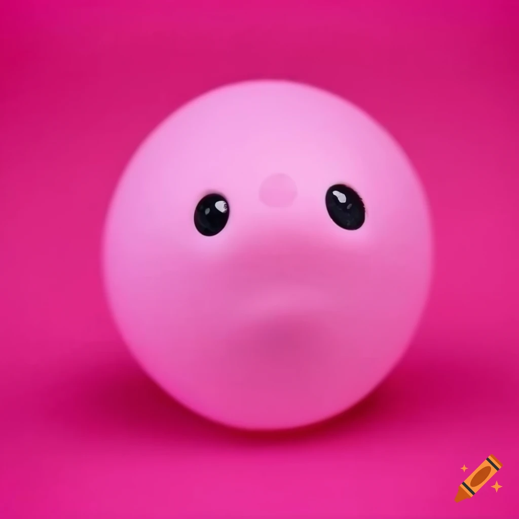 cute pink bubble gum man stress toy