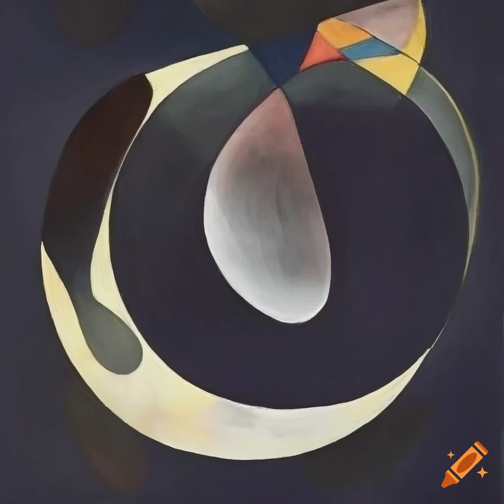 geometrical abstract art inspired by Hilma af Klint and Wassily Kandinsky