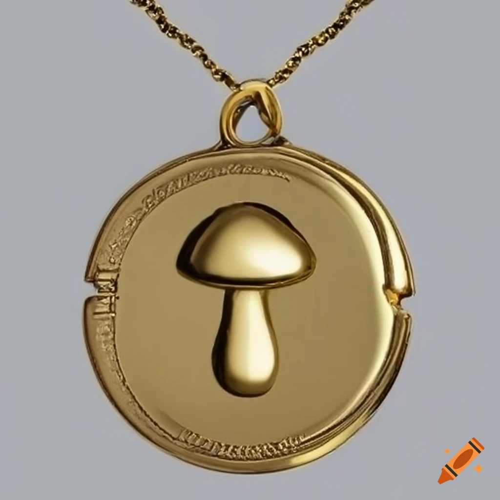 golden mushroom-shaped medal