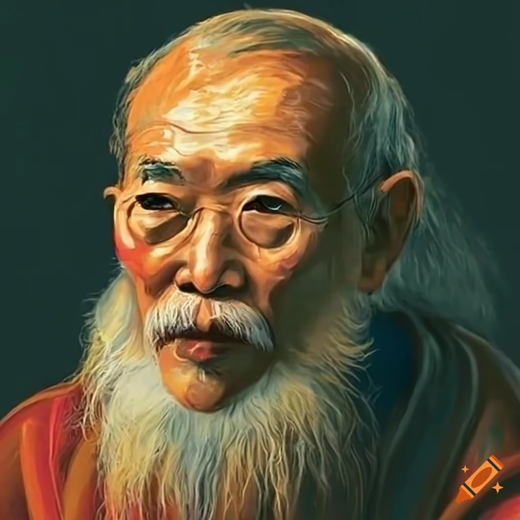 Portrait of a 500 year old linguistics professor