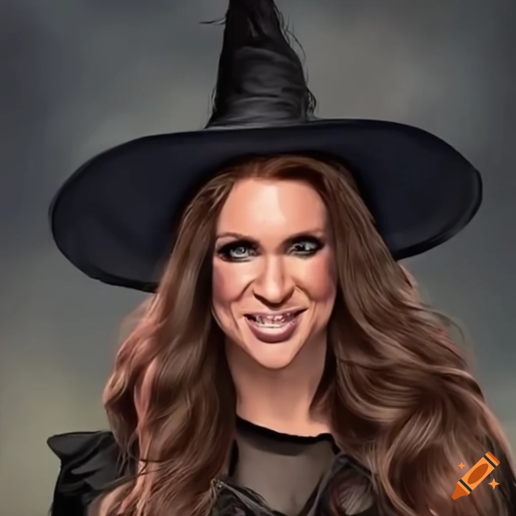 Stephanie Mcmahon Dressed As A Witch