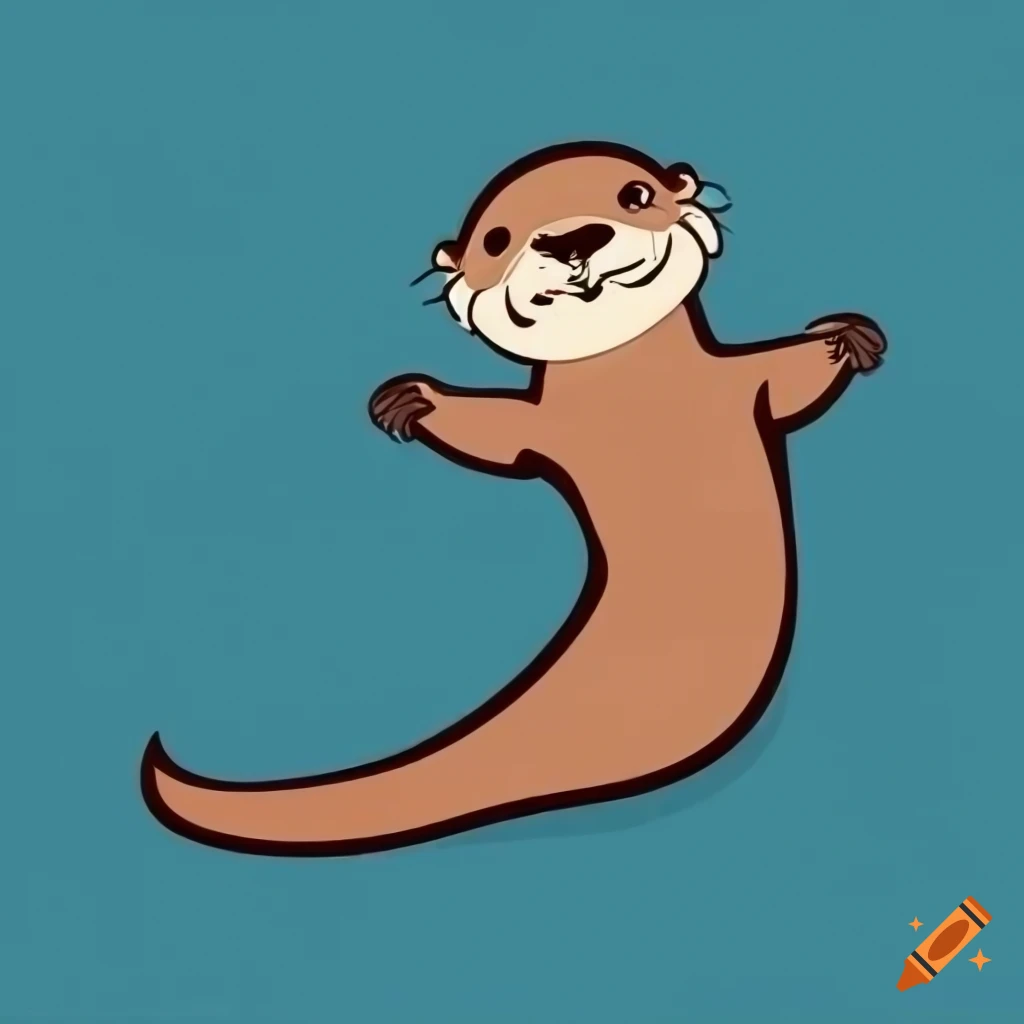 Cute adorable sea otter. Animation style character, anime style, 3d  illustration Stock Photo - Alamy