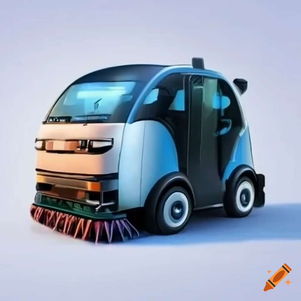 image of a self-driving sweeping vehicle