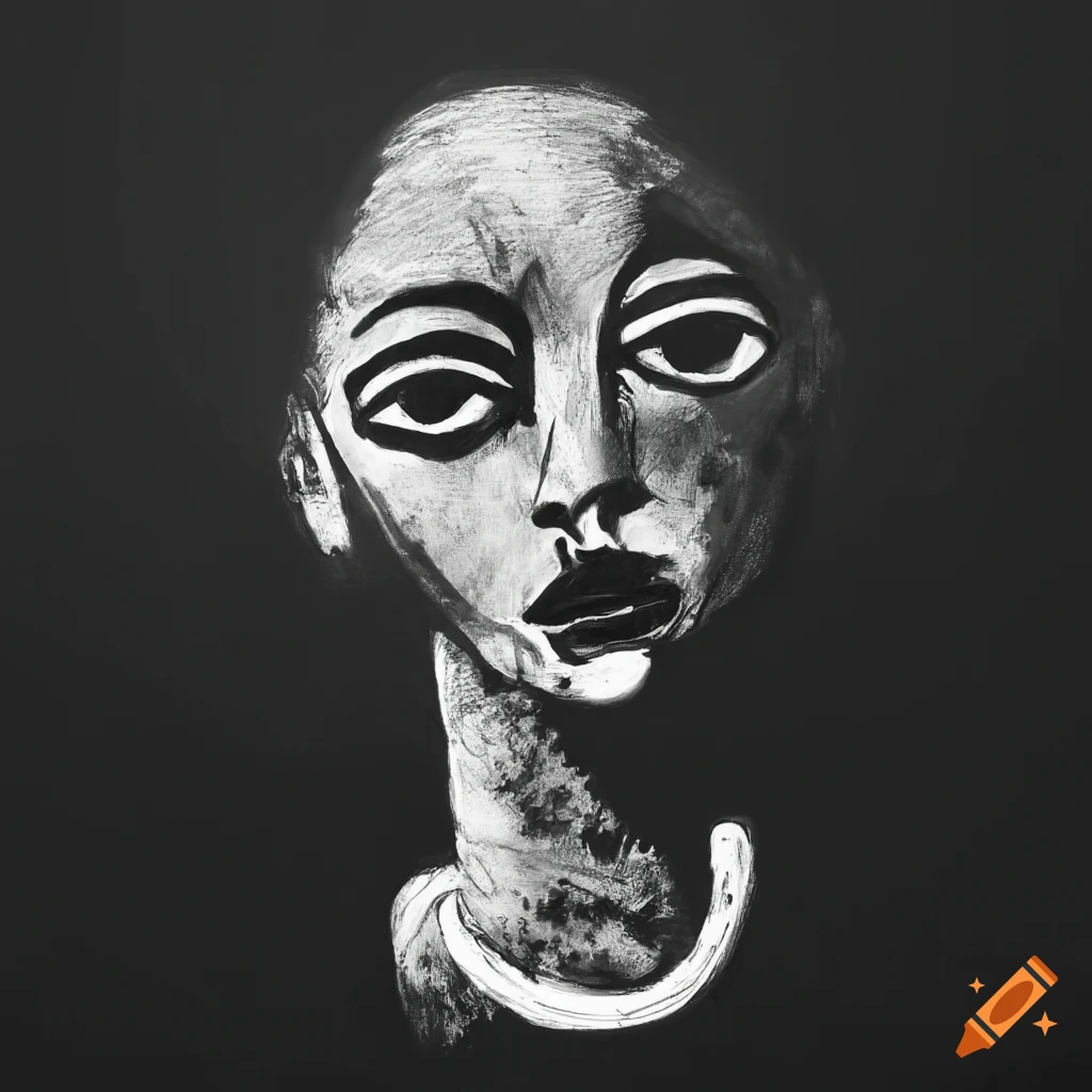 Matisse-inspired drawing of an African figure
