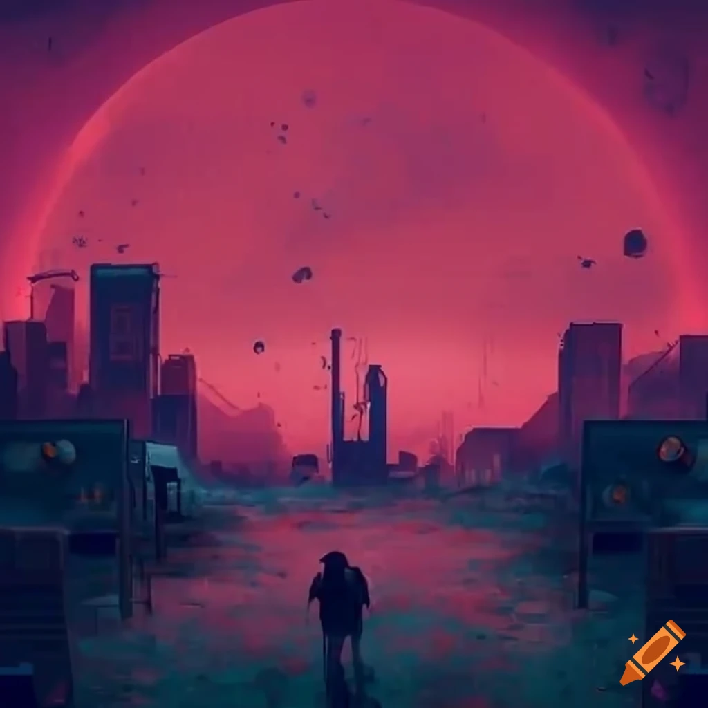Game Menu Background With A Post apocalyptic Theme