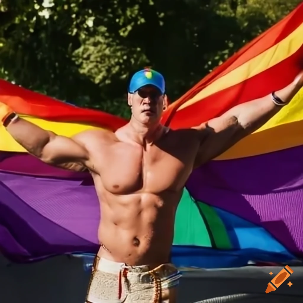 John Cena participating in a pride parade