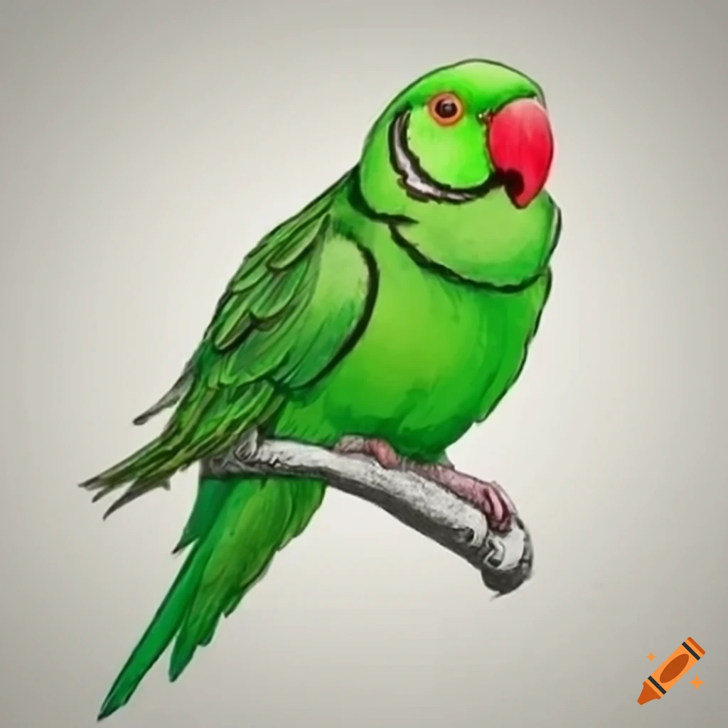 Green Parrot, an art print by Ronald Zeman - INPRNT
