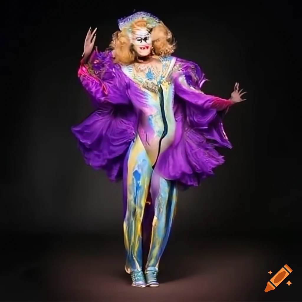 fierce Drag Queen on a Circus-themed runway