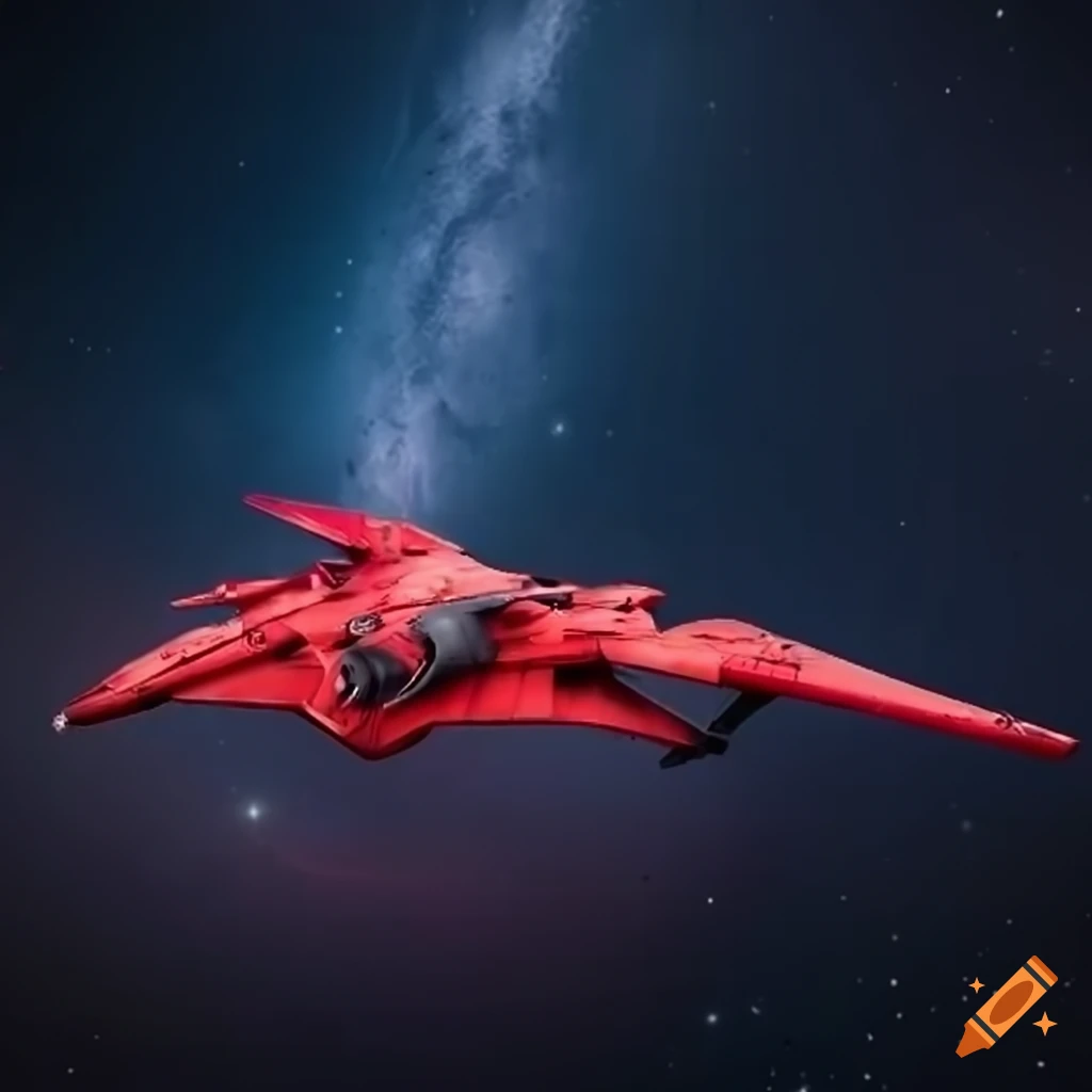 Topdown view space ship in a dark scifi setting on Craiyon