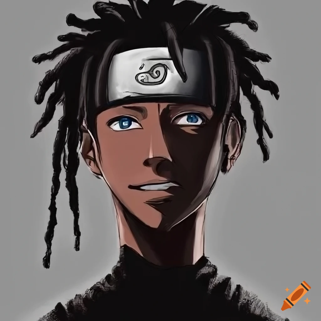 African American Handsome African Boy Dread Locs Anime Naruto Highly  Realistic Drawing · Creative Fabrica