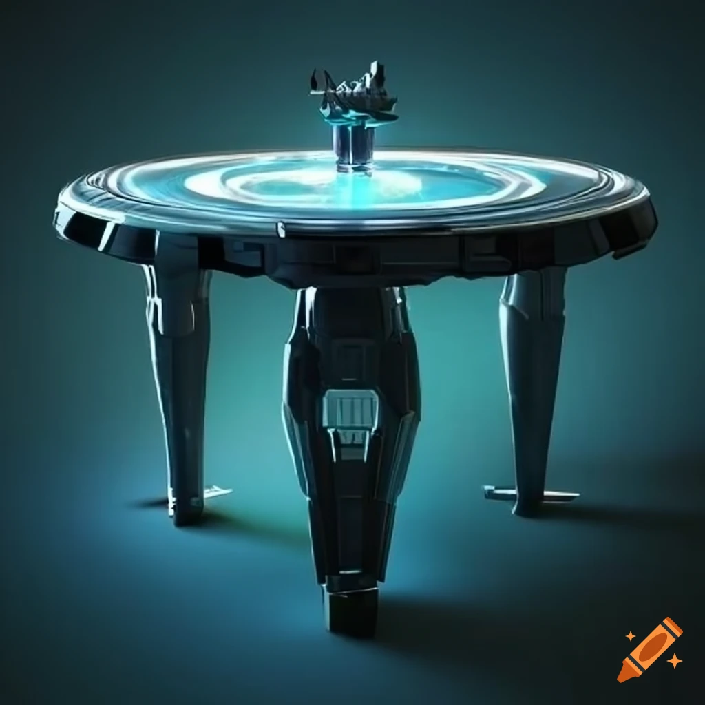 Futuristic table for a sci-fi setting