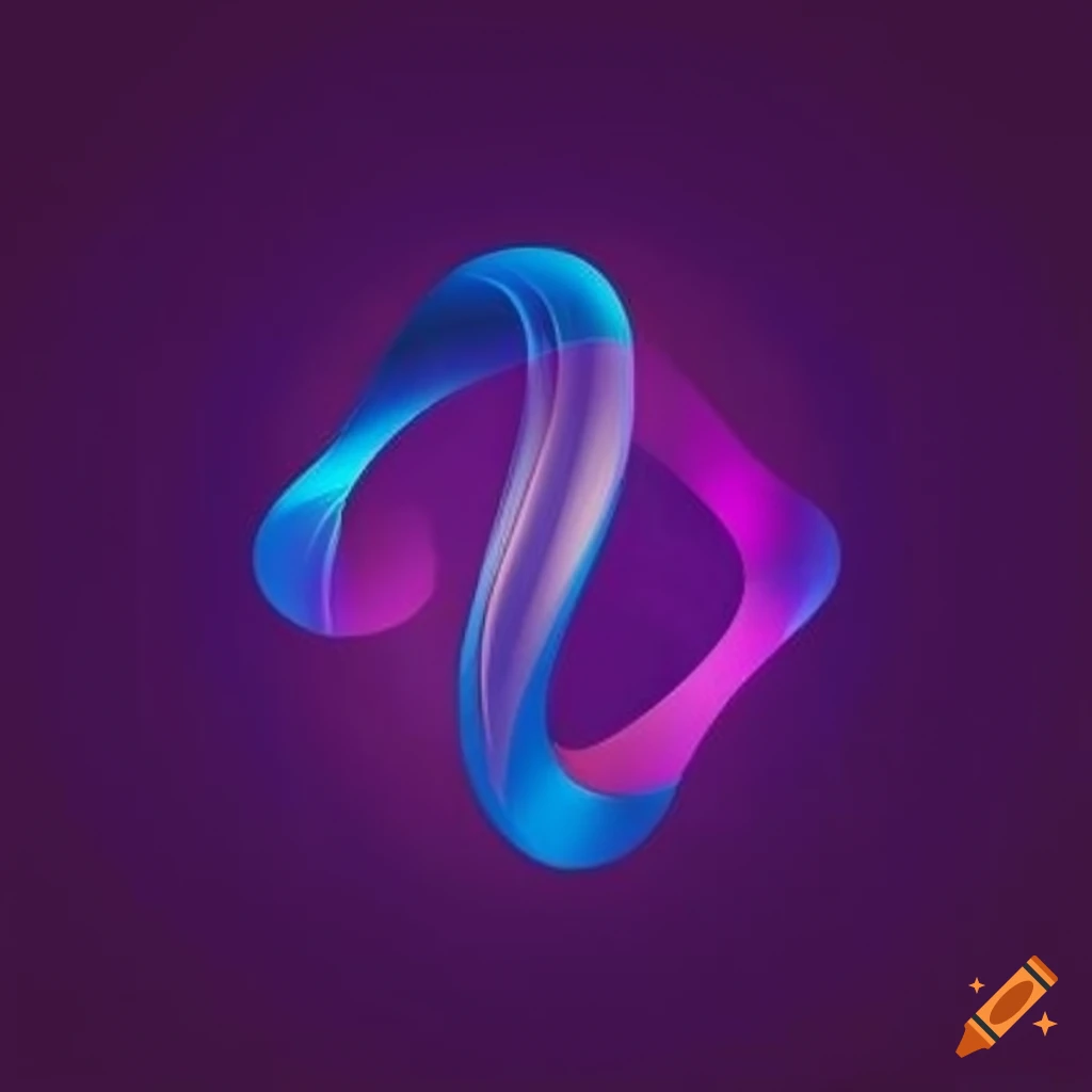 elegant logo design in purple and blue